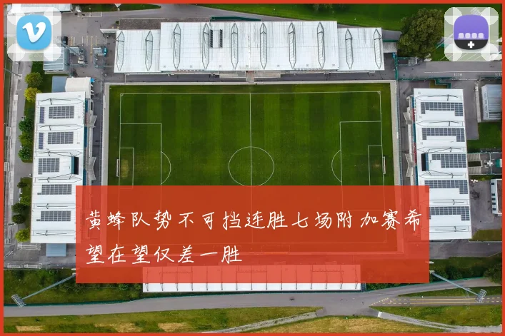 黄蜂队势不可挡连胜七场附加赛希望在望仅差一胜